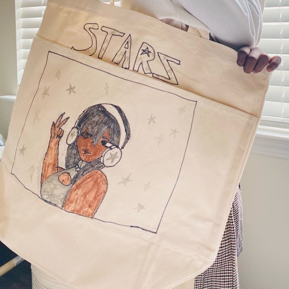 ArtDr0p custom design tote bag for travel